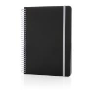 Блокнот на спирали Deluxe, A5, c белой застежкой